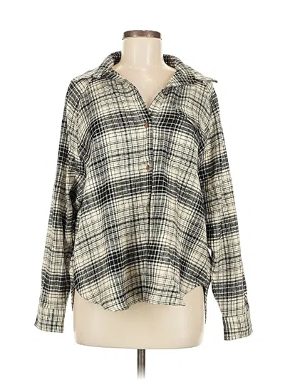 Pre-owned Billabong Long Sleeve Blouse In White