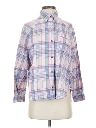 Pre-owned Billabong Long Sleeve Button Down Shirt In Purple