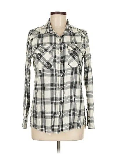 Pre-owned Billabong Long Sleeve Button Down Shirt In White