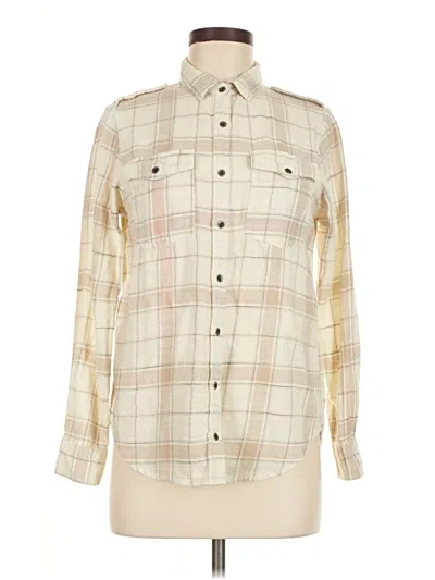 Pre-owned Billabong Long Sleeve Button Down Shirt In White