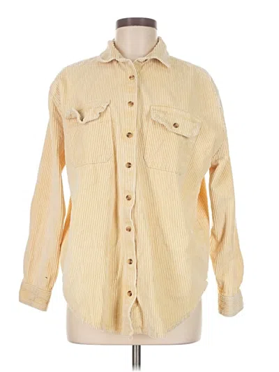 Pre-owned Billabong Long Sleeve Button Down Shirt In Yellow