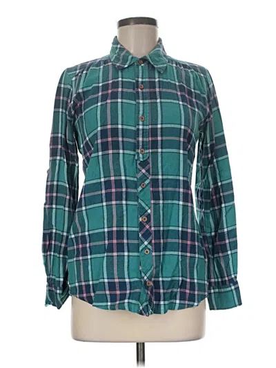 Pre-owned Billabong Long Sleeve Polo Shirt In Teal