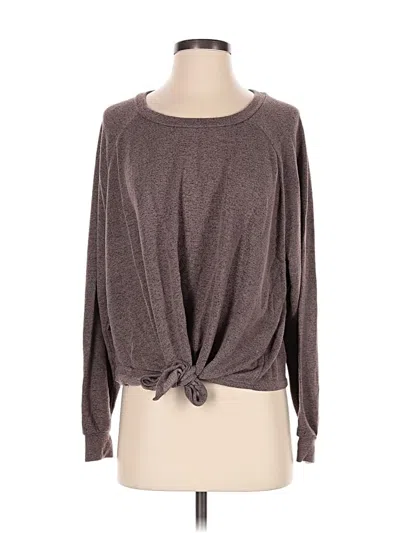 Pre-owned Billabong Long Sleeve Top Gray Crew Neck Tops