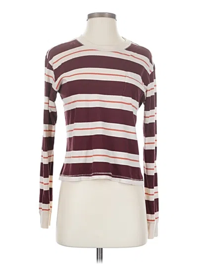 Pre-owned Billabong Long Sleeve T-shirt In Burgundy