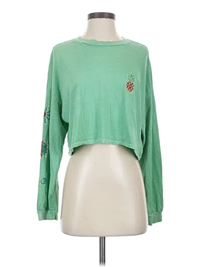 Pre-owned Billabong Long Sleeve T-shirt In Green