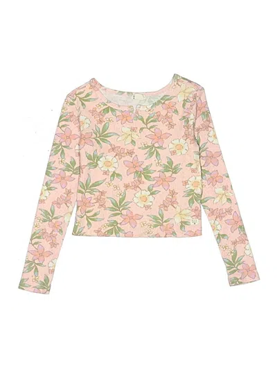 Pre-owned Billabong Kids' Long Sleeve T-shirt In Pink