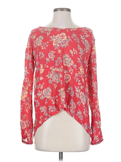 Pre-owned Billabong Long Sleeve T-shirt In Red