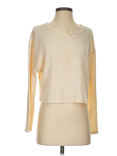 Pre-owned Billabong Long Sleeve Turtleneck In Ivory