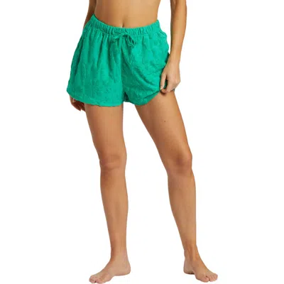 Billabong Loosen Up Jacquard Terry Cloth Shorts In Tropical Green