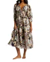 Billabong Lost Cove Midi Dress In Black Sands