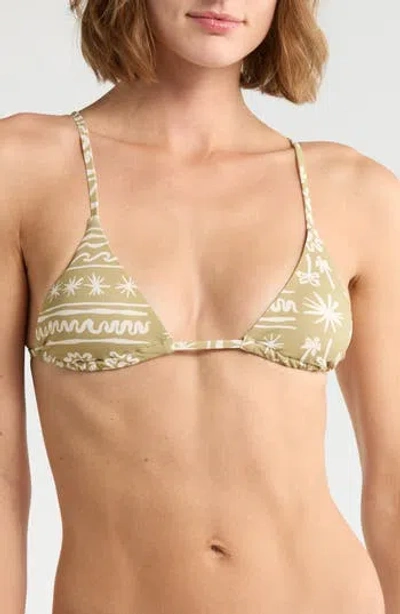 Billabong Lost On You Triangle Bikini Top In Green