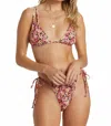 Billabong Love Army Avery Triangle Bikini Top In Black Multi In Multi