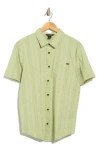 Billabong Low Tide Short Sleeve Cotton Button-up Shirt In Green