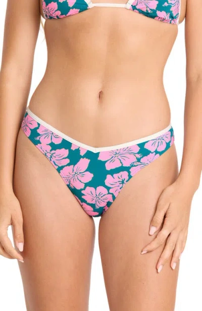 Billabong Mahalo Baby V Hike Cheeky Bikini Bottoms In Multi