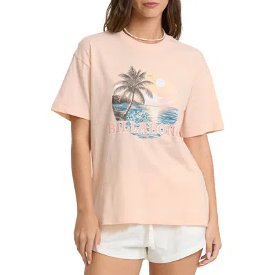 Billabong Make A Splash Graphic Cotton T-shirt In Pink