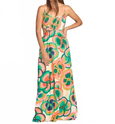 Billabong X Mami Wata True Desire Cutout Cotton Maxi Dress In Multi
