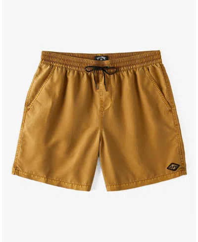 Billabong Men's All Day Ovd Layback Drawstring Shorts In Mustard