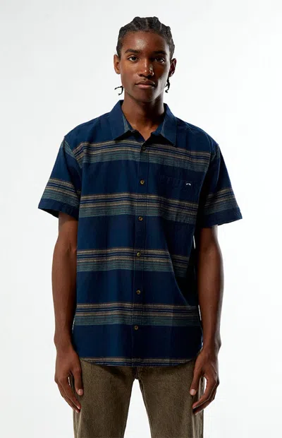 Billabong Men's All Day Stripe Camp Shirt In Blue