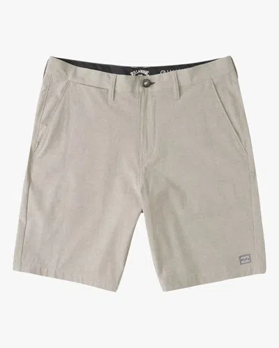 Billabong Men's  Crossfire Mid Hybrid Shorts Gray Flat Front Performance Red839 In Neutral