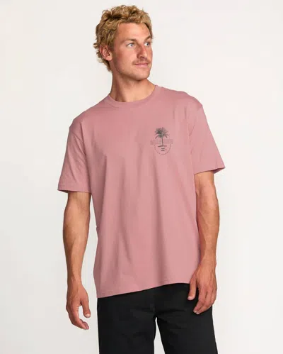 Billabong Men's Calm Palm Premium Shirt In Dusty Pink