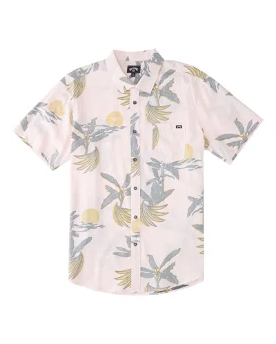 Billabong Men's Classic Sundays Short Sleeve Shirt - Pink
