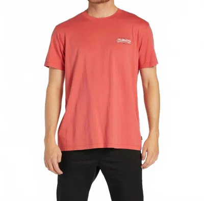 Billabong Men's Crossboards T-shirt In Red In Pink