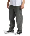 Billabong Larry Relaxed Straight Leg Corduroy Drawstring Pants In Slate Green