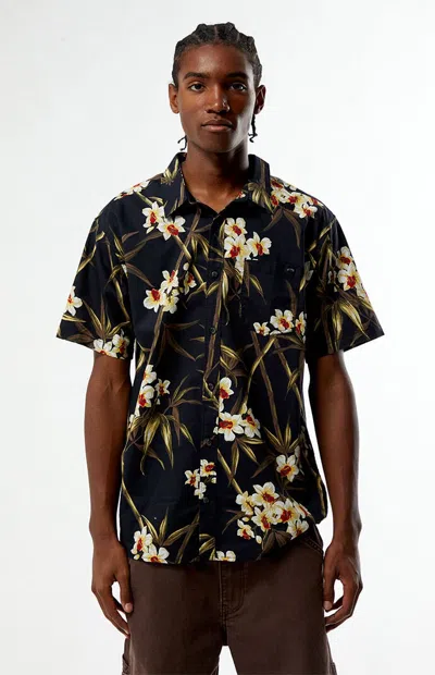 Billabong Men's Sundays Floral Camp Shirt In Black