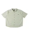 Billabong Sundays Mini Print Short Sleeve Cotton Button-up Shirt In Seafoam