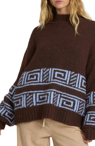 Billabong Mesa Crew Sweater In Brown