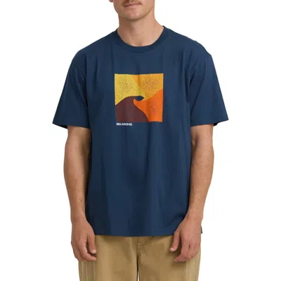 Billabong Minds Eye Cotton Graphic T-shirt In Blue