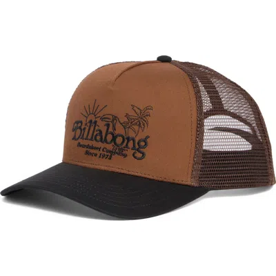 Billabong Mission Trucker Baseball Cap In Brown