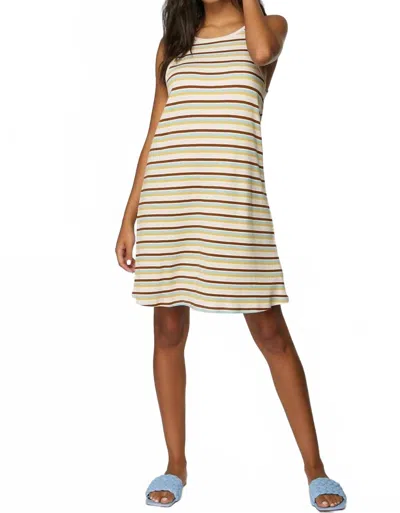 Billabong Morette Stripe Spaghetti Strap Mini Dress In Multi
