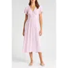 Billabong Morning Sky Floral Print Maxi Dress In Iced Lavender