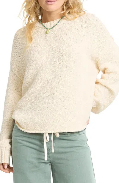 Billabong My Essential Crewneck Boucle Sweater In White