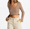 Billabong My Favorite Layer Top In Multi In Brown