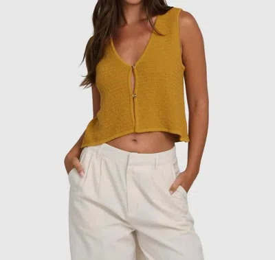 Billabong Need Now Sweater Tank In Wild Honey In Brown