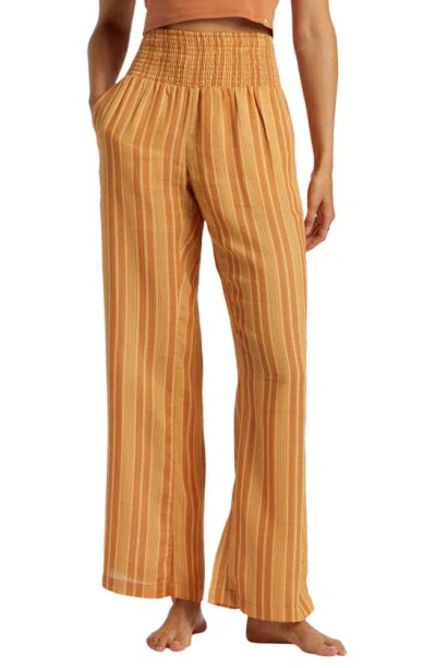 Billabong New Waves 2 Wide Leg Trousers In Peach Punch