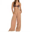 Billabong New Waves Gauze Elastic Waist Pants In Rsb-rose Brown In Multi