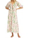Billabong Night Fall Dress In Multicolor In Pink
