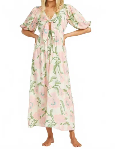 Billabong Night Fall Dress In Multicolor In Pink