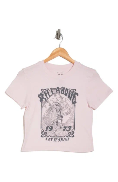Billabong No Drama Cotton Crop Baby T-shirt In Pink