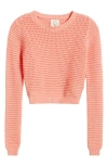 Billabong Nova Open Stitch Sweater In Peach Out