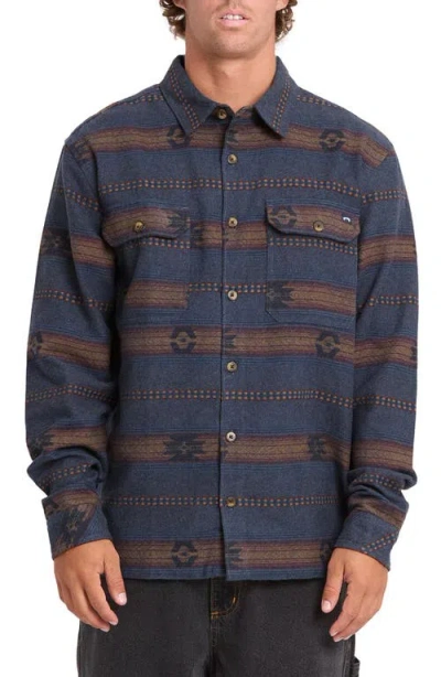 Billabong Offshore Flannel Shirt In Blue