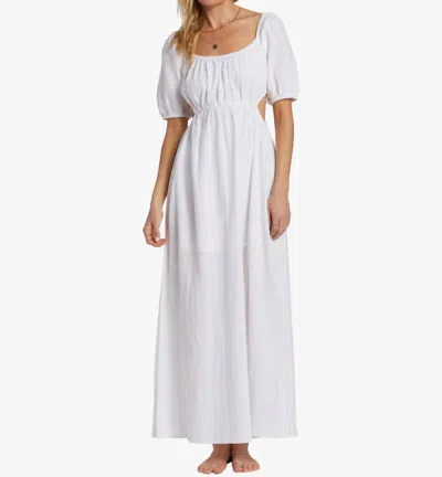 Billabong On The Coast Maxi Dress In Salt Crystal In White