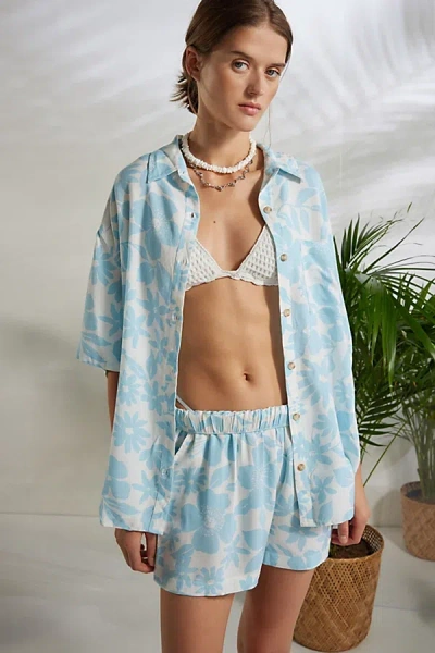 Billabong On Vacation Button-down Top In Blue, Women's At Urban Outfitters