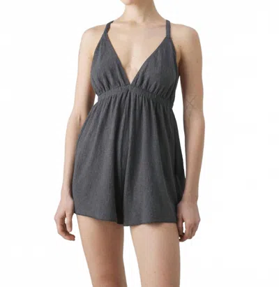 Billabong On Vacay Romper In Black Pebble In Gray