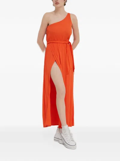 Billabong 오프숄더 스플릿 맥시 드레스 In Orange
