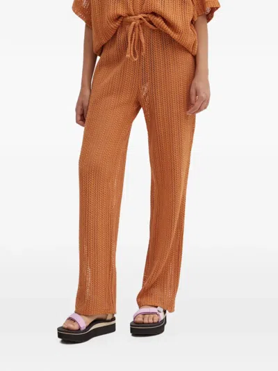 Billabong 오픈 니트 드로스트링 팬츠 In Orange