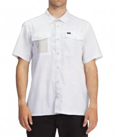Billabong Otis Surftrek Short Sleeve Button Up Shirt In White In Black